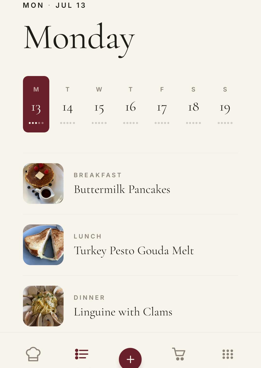 Buttermilk Pancakes planned in the Shio app